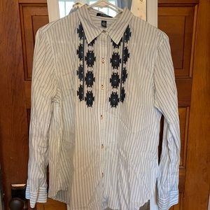 Striped western Button up